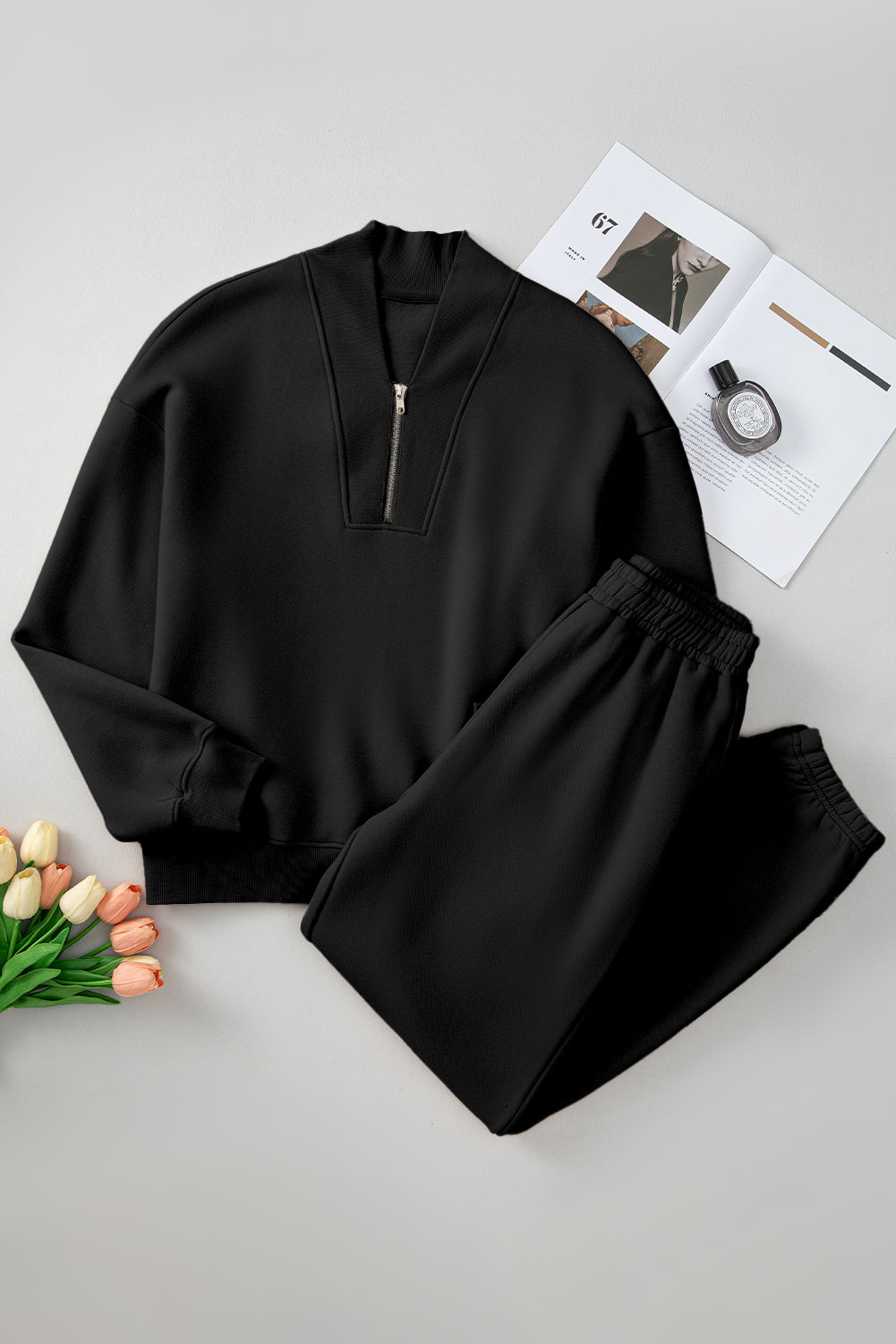 Quarter Zip Long Sleeve Top
