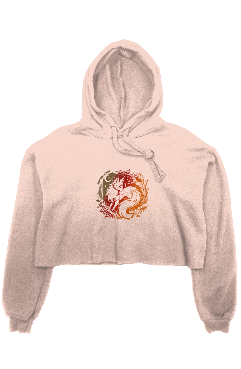 Spirit of the Fox crop fleece hoodie