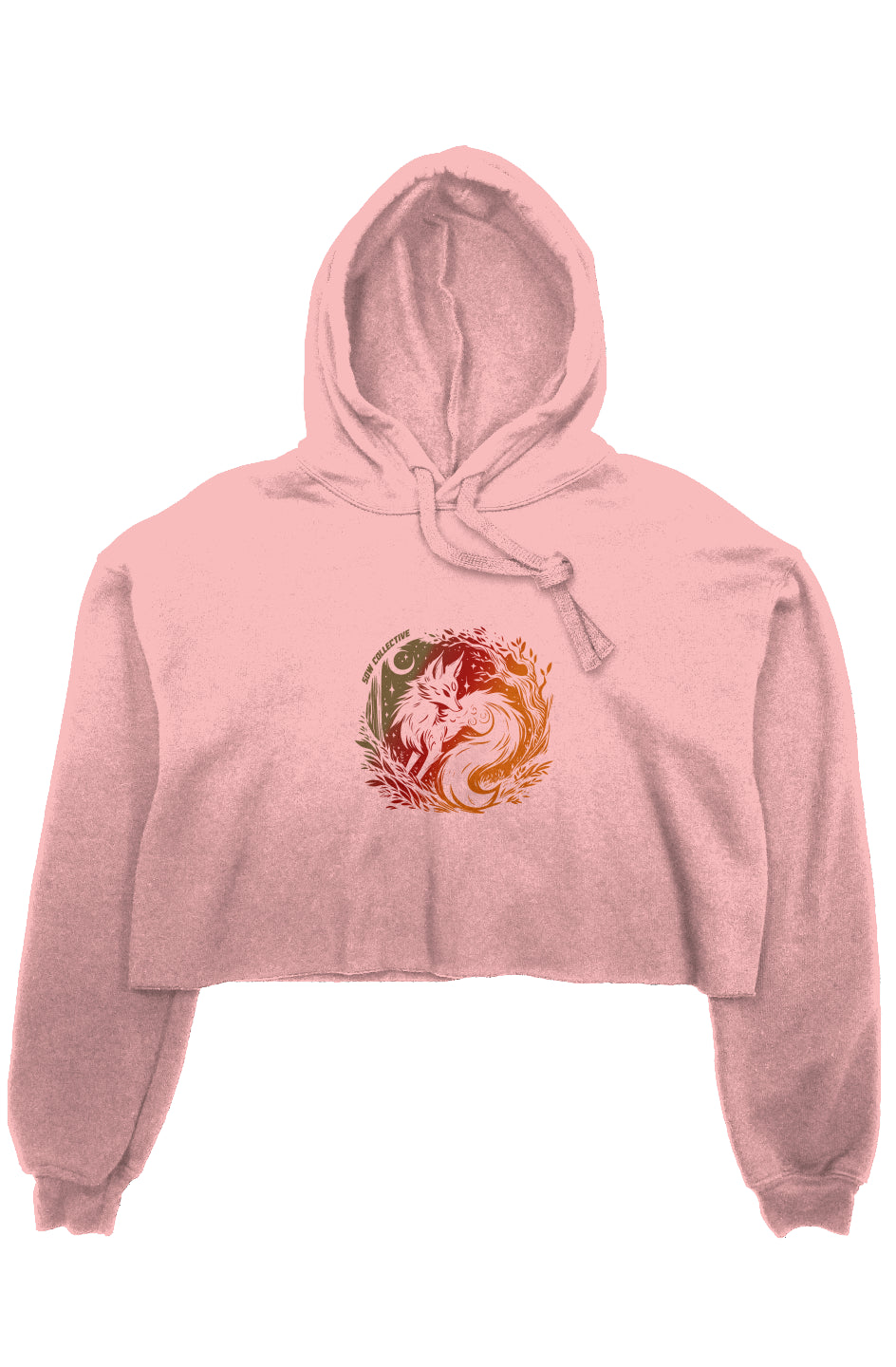 Spirit of the Fox crop fleece hoodie