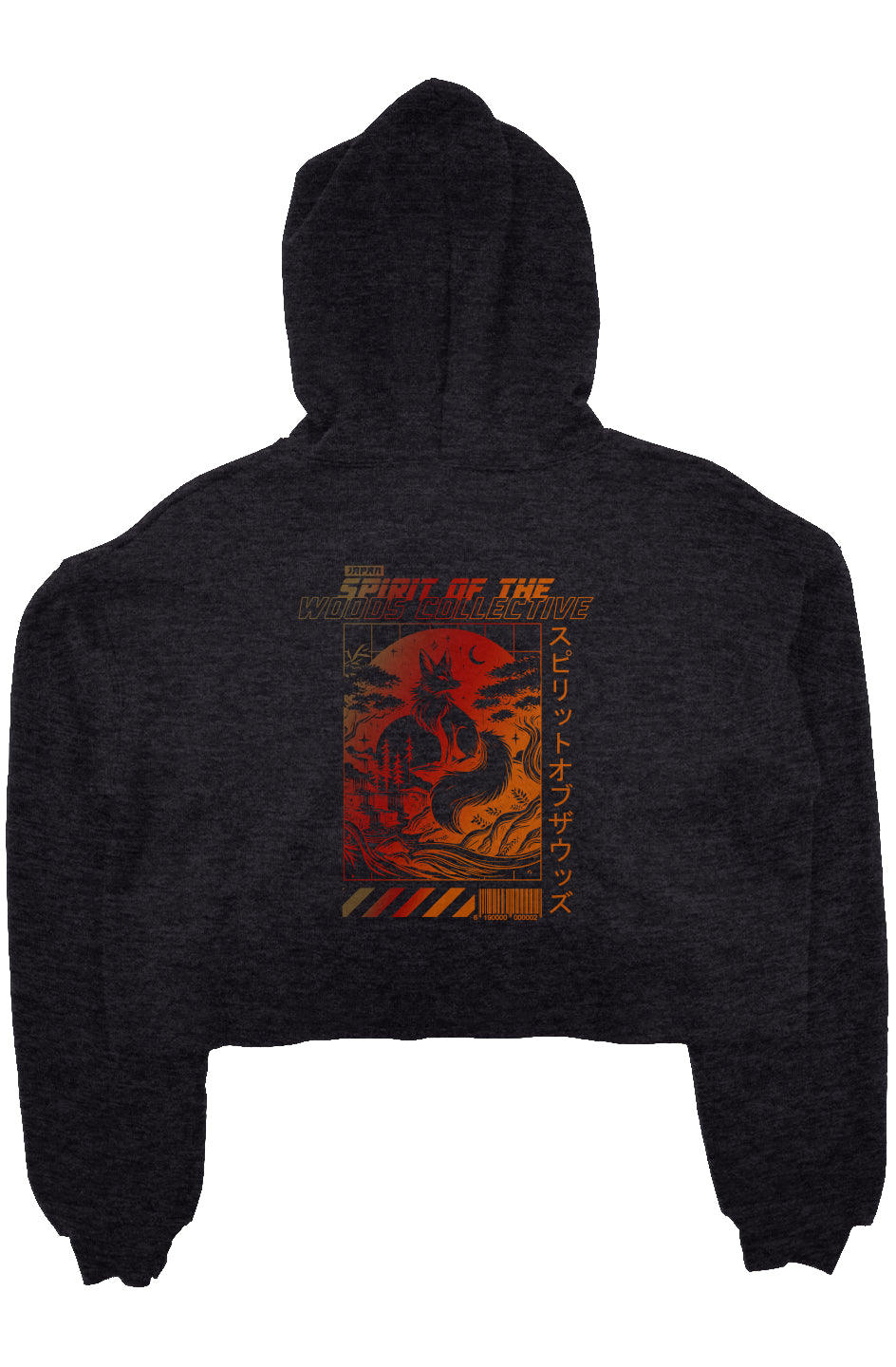 Spirit Fox crop fleece hoodie