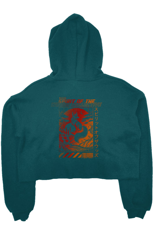 Spirit Fox crop fleece hoodie