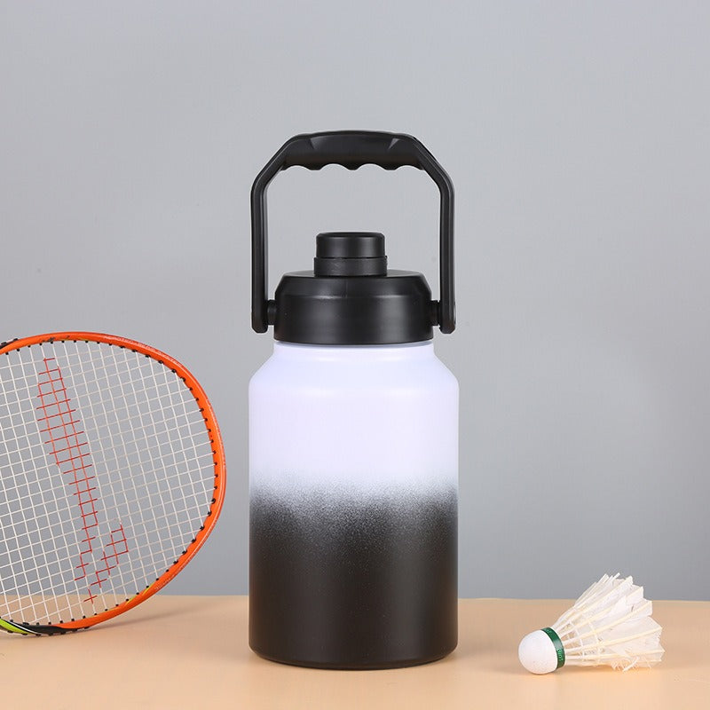 Double Wall Half Gallon Insulated Water Bottle Jug 64oz 128oz Stainless Steel Sports Water Flask with Handle